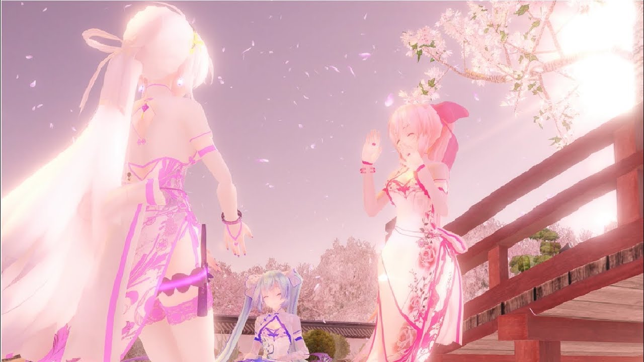 [MMD] Tougen Renka/桃源恋歌 3人 (Luka, Miku, Haku)