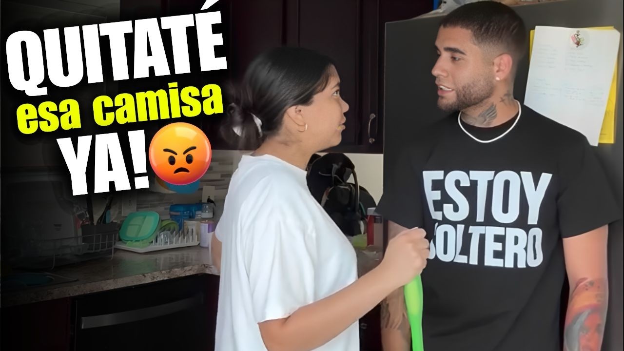 ESTOY SOLTERO dice mi camisa Broma a mi novia Celosa