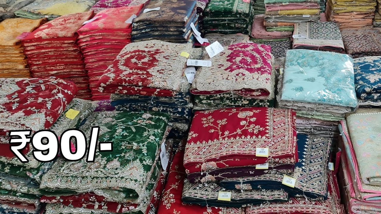 Heavy saree manufacturer Chandhi chowk Delhi Saree wholesale market Arihant textile VANSHMJ
