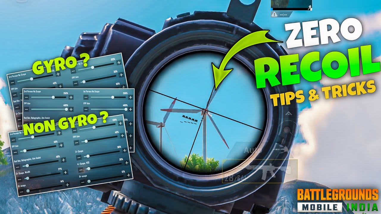 BEST SENSITIVITY FOR ZERO RECOIL IN BGMI🔥HOW TO CONTROL RECOIL NON GYROSCOPE PUBG MOBILE TIPS TRICK