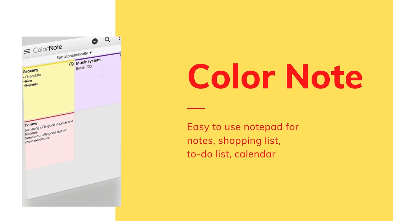 How to use colornote app|| East to use for notes, shopping list, to-do list, calendar