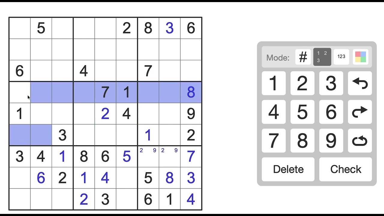 New York Times Sudoku Medium Solution for March 5, 2026