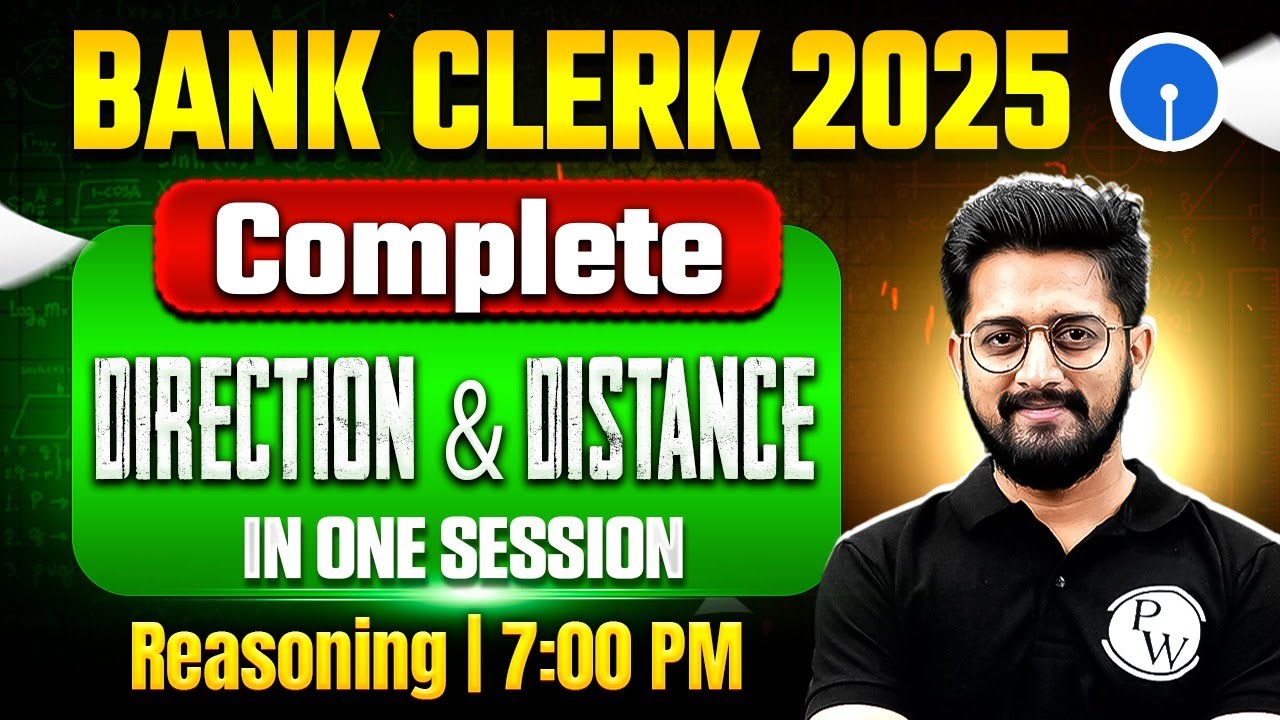 Bank Clerk 2025 | Direction and Distance Reasoning One Shot | Bank Clerk Reasoning by Sachin Sir