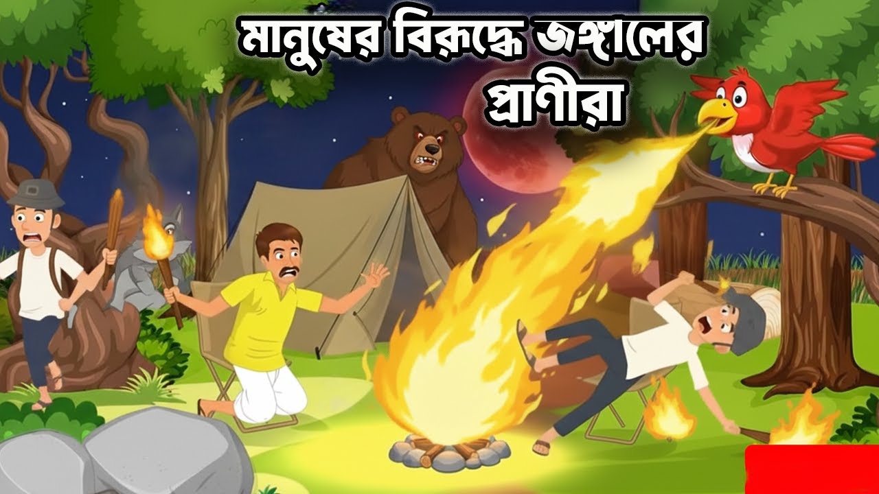 মানুষের বিরুদ্ধে জঙ্গলের প্রাণীরা | বন বাঁচানোর শিক্ষামূলক গল্প