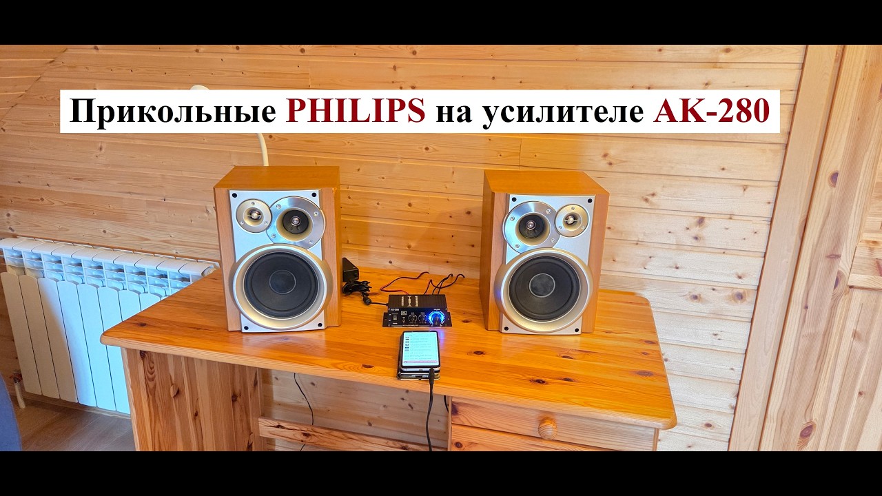 Cool Philips FB-MZ7 speakers with an AK-280 amplifier