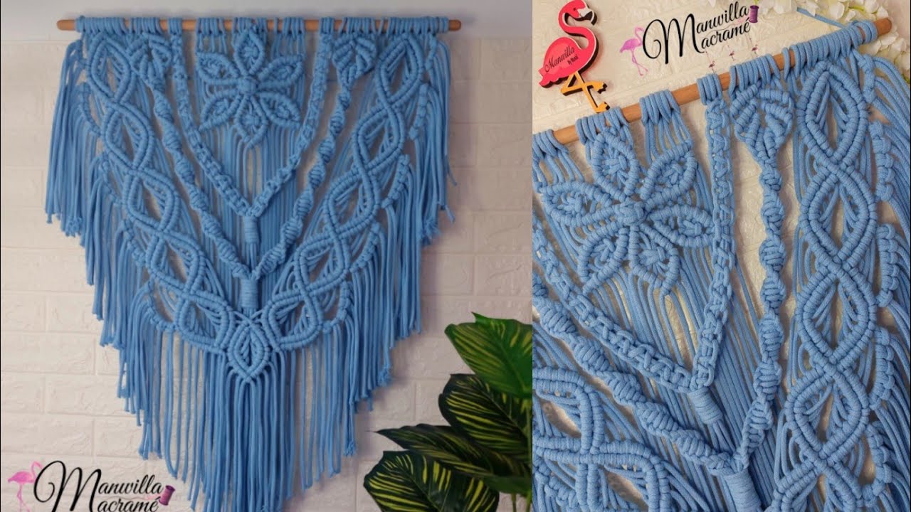 الجزء التاني/جداريه مكرميه /macrame wall/manal_elmawardy
