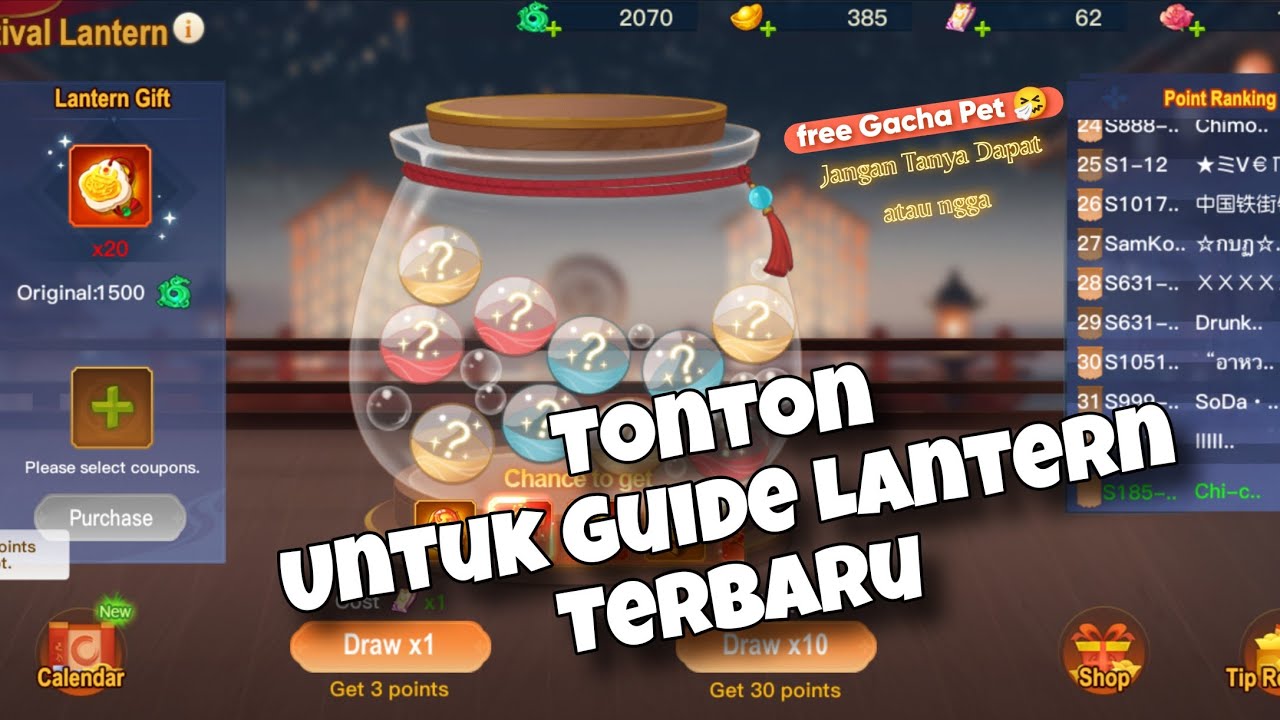 GUIDE ? LANTERN ? GACHA PET ? DAPAT KAH ? 🤣🤣🤣🤣