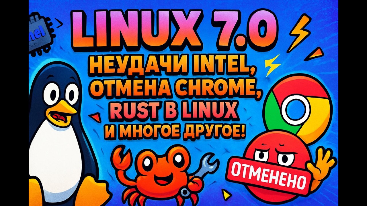 Linux 7.0, неудачи Intel, отмена Chrome, RUST в Linux и многое другое.