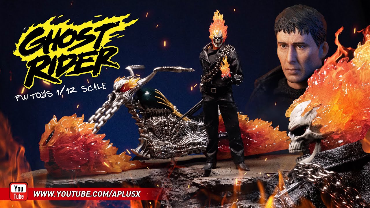 รีวิวของเล่นโกสไรเดอร์ + มอเตอร์ไซด์ เเละฐานหิน :1/12 Ghost Rider [PW Toys]