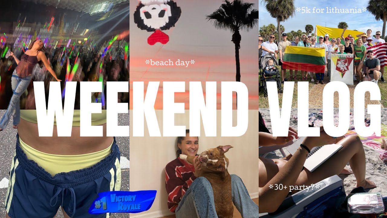 WEEKEND VLOG I *grandmas gone wild, long overdue beach day, & running 6 miles 👵🏼👙☀️🏃🏻‍♀️🇱🇹*