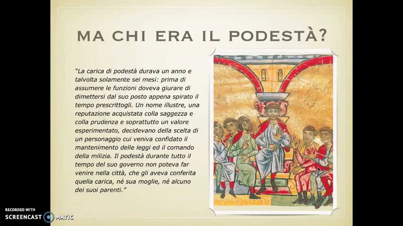 Dal Comune alla Signoria