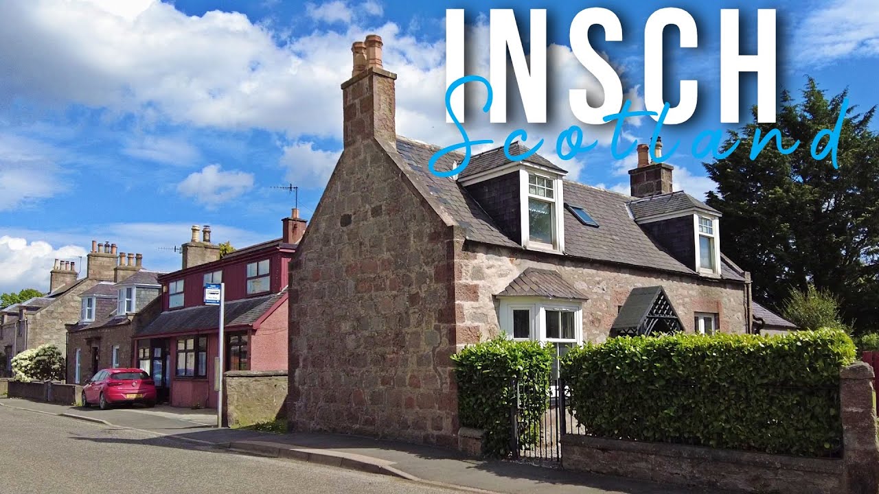Explore a Charming Scottish Village in Aberdeenshire || Insch Village WALK 4K 60fps