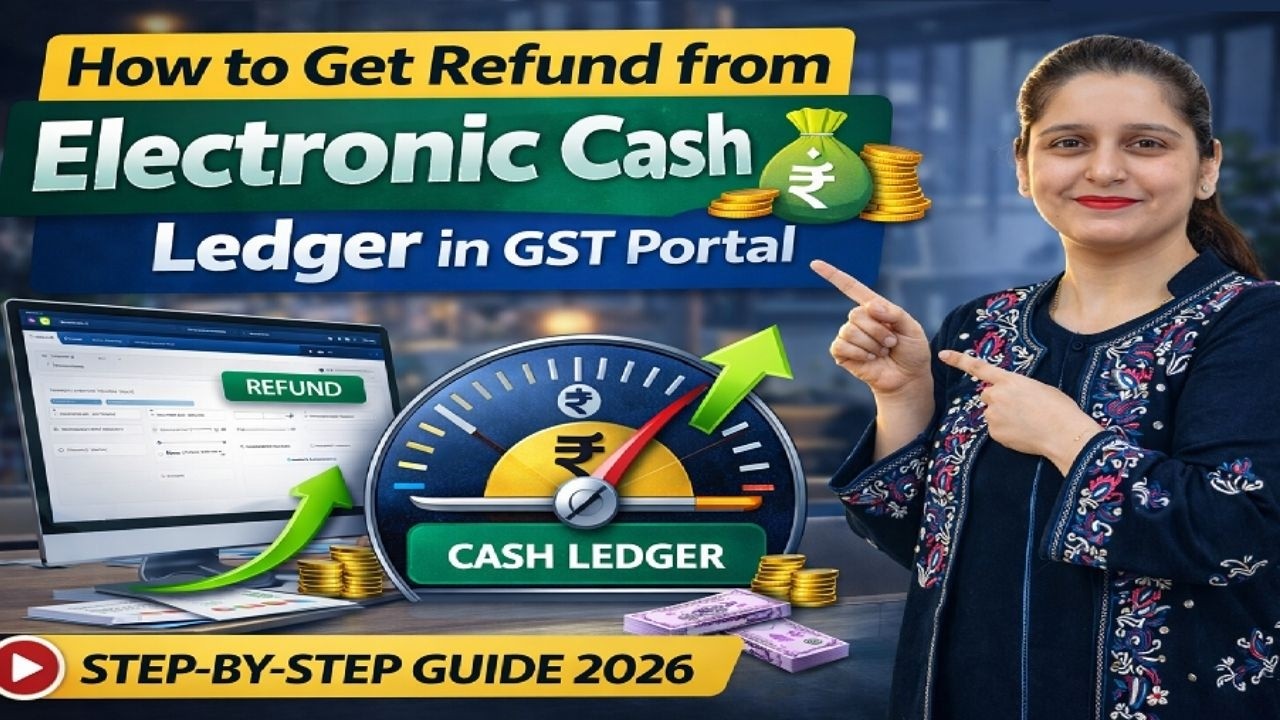 💰 How to Get Refund from Electronic Cash Ledger in GST Portal | Step-by-Step Guide 2026