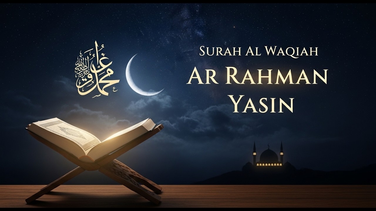 Surah Al-Waqiah, Ar-Rahman & Yasin | Peaceful Quran Recitation