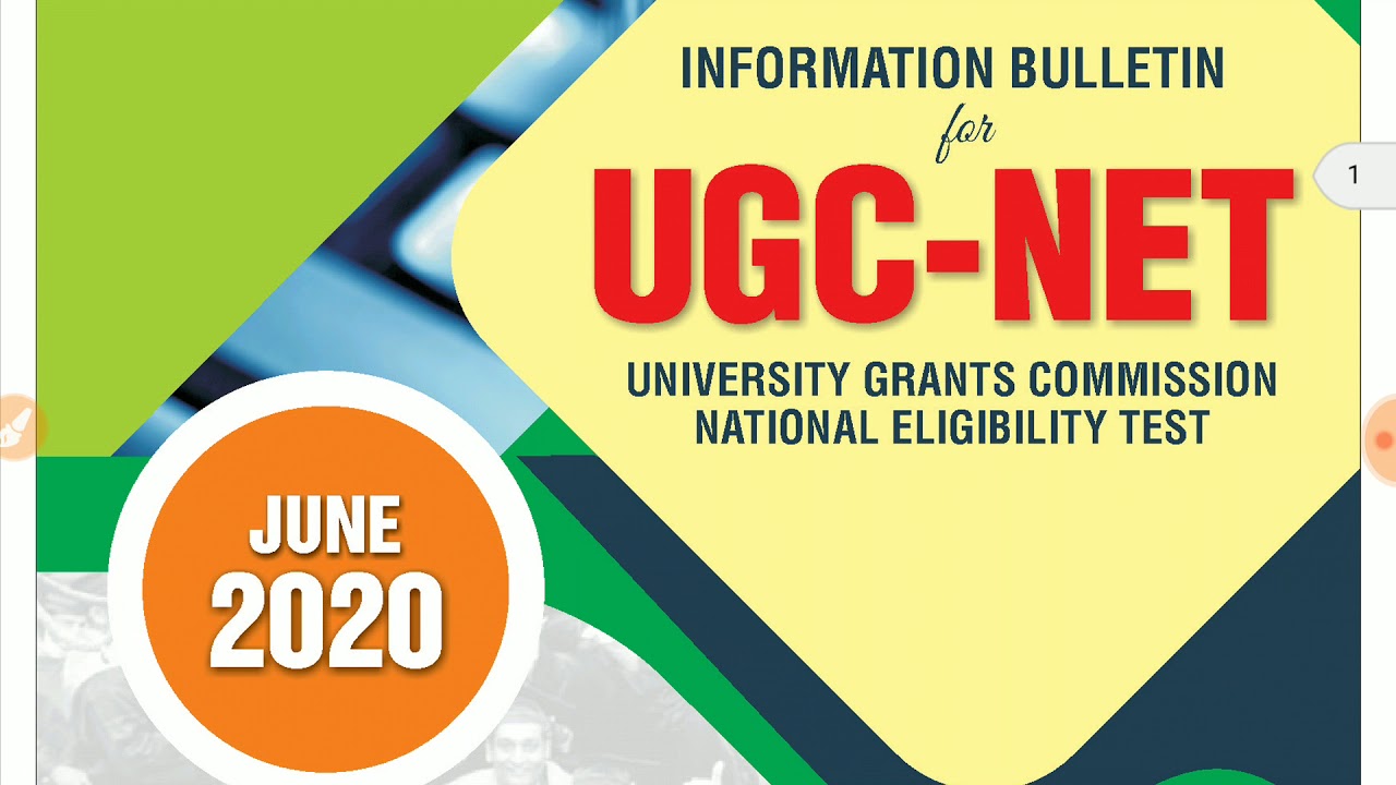 UGC-NTA NET June 2020 Notification Out