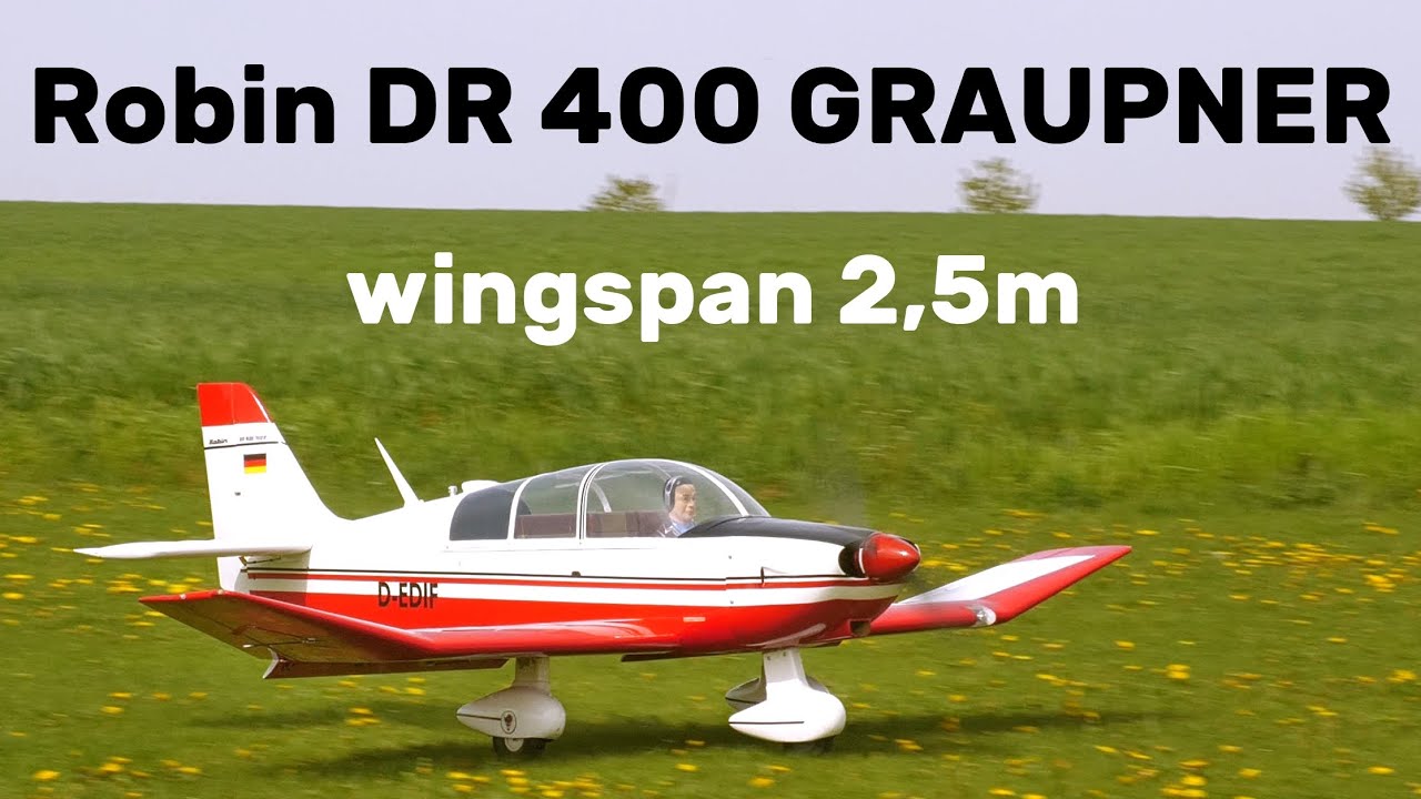 Robin DR 400/180 GRAUPNER | 2,5m scale electric powered RC airplane | 4K | 2025
