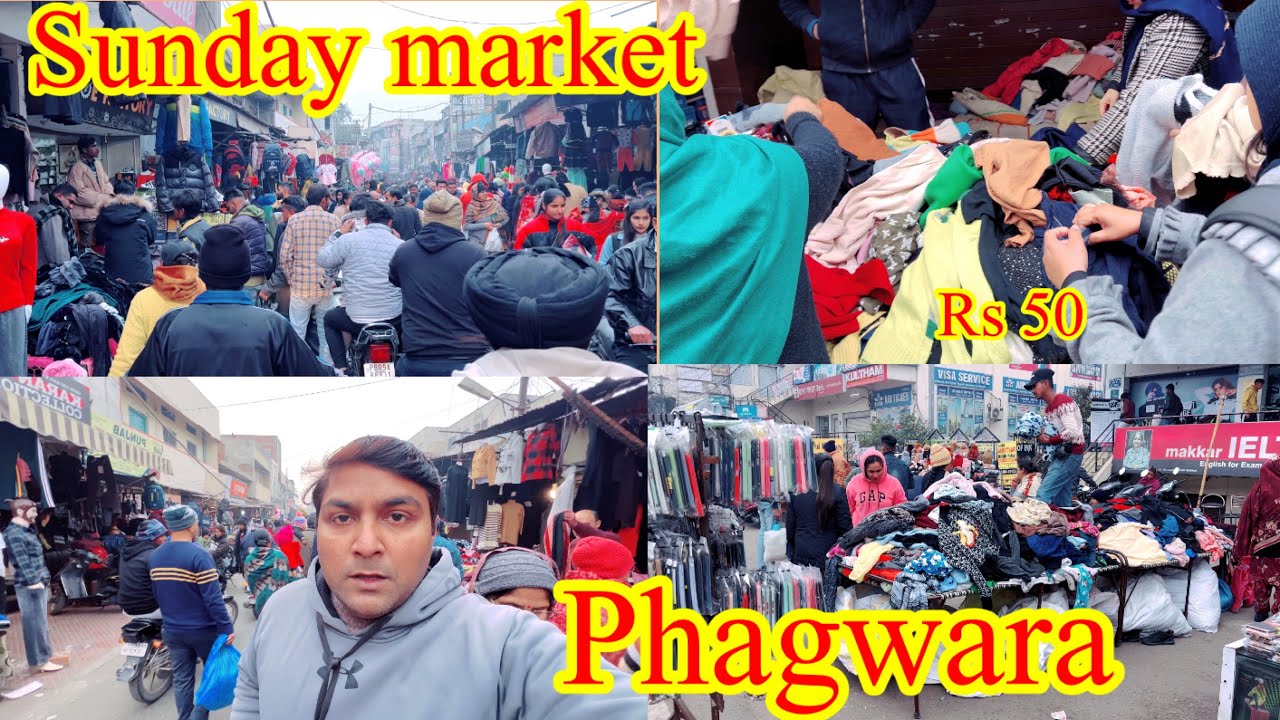 Sunday market II Sunday market Phagwara II Phagwara market II Clothes market Phagwara II 2 vlog II