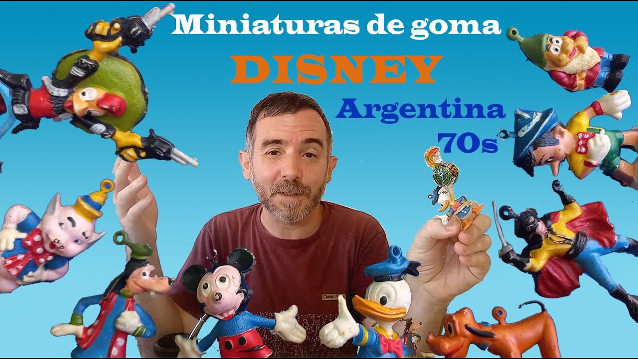 Miniaturas de goma DISNEY, Argentina 70s. Colección completa.
