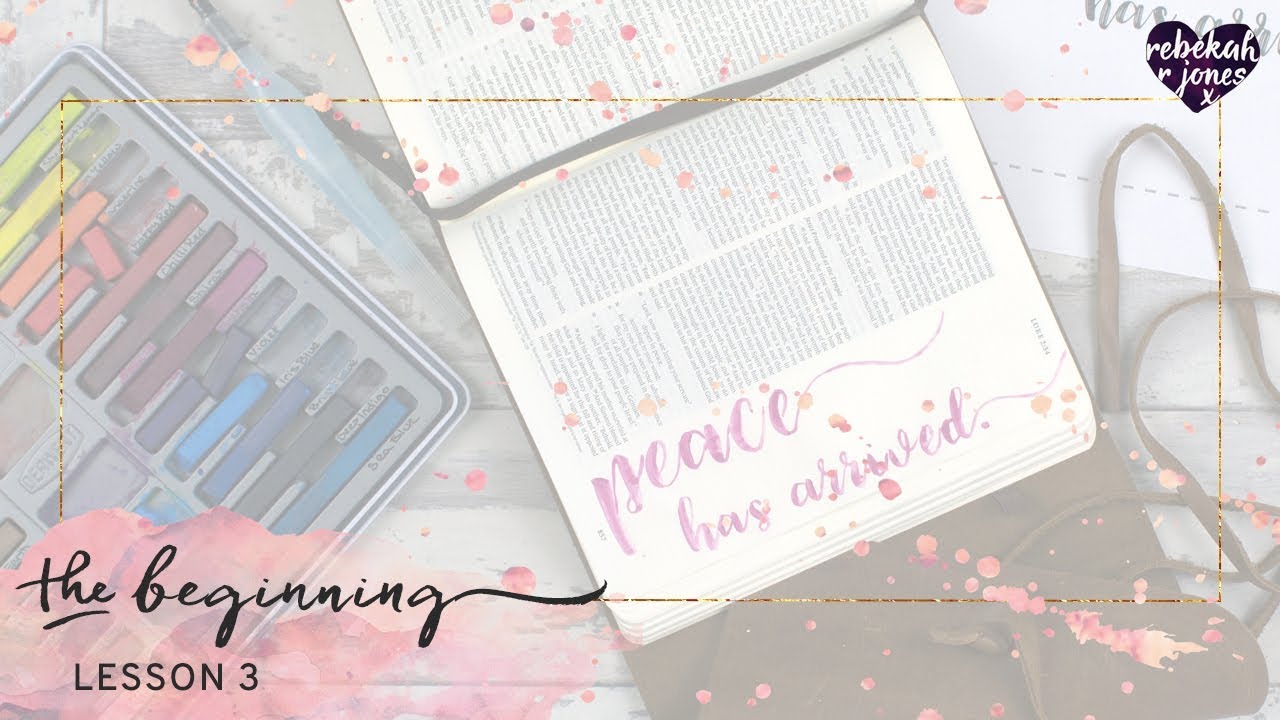 Inktense Hand Lettering for Beginners - The Beginning Lesson 3 Bible Art Journaling Challenge