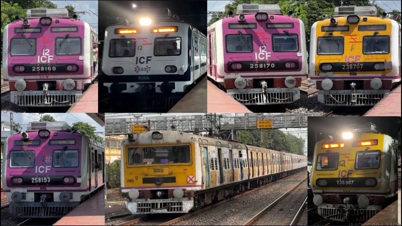[15 in 1] Amazing multicolored EMU local trains from Sealdah & Howrah Division/ER I Kolkata Trains!