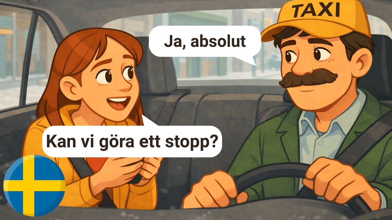START LEARNING Swedish With Simple dialogues  (With Subtitles) | A1-A2 | Taxi Moments