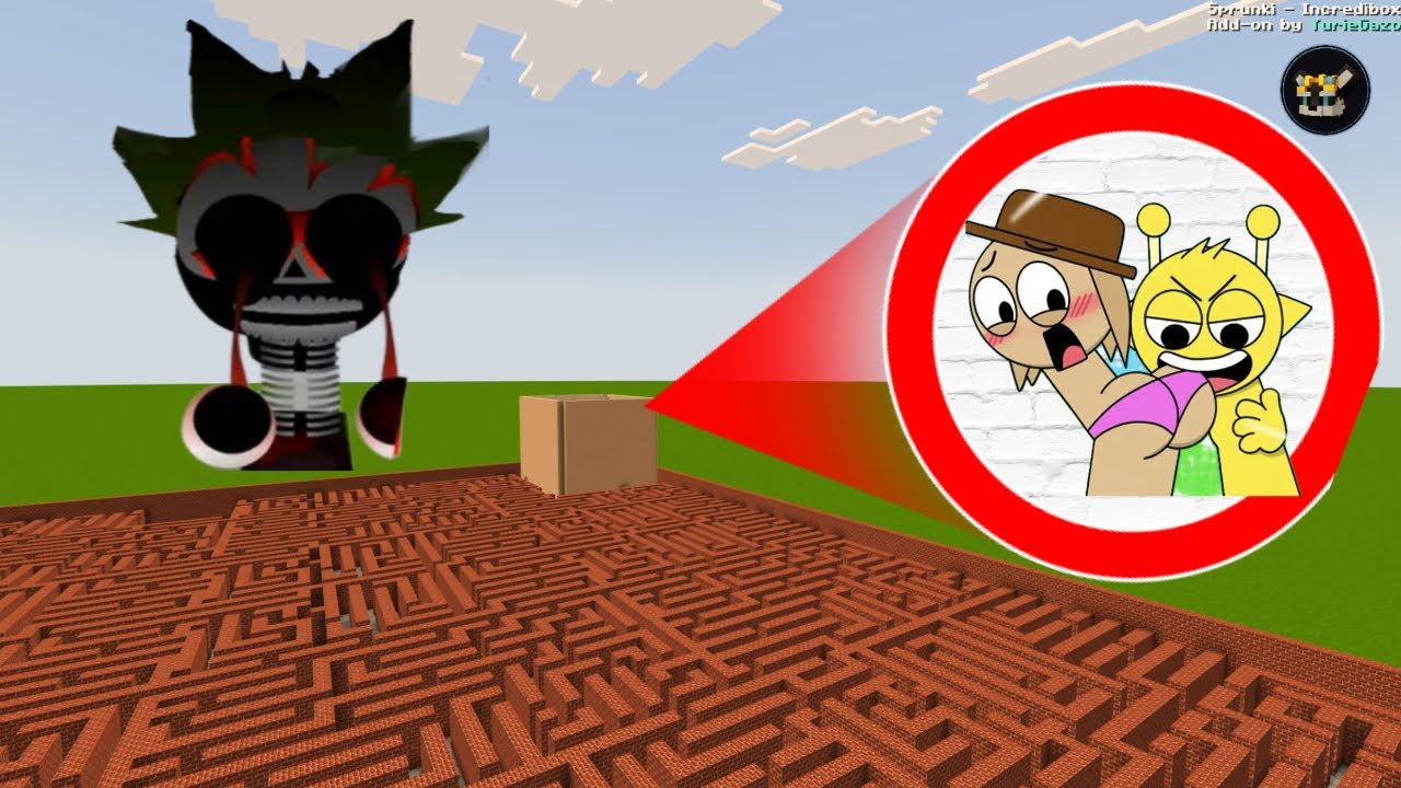 Sprunki Phase 1 Phase 2 Phase 3 Phase 4 Phase 5 Phase 6 Incredibox Mod In Maze in Minecraft