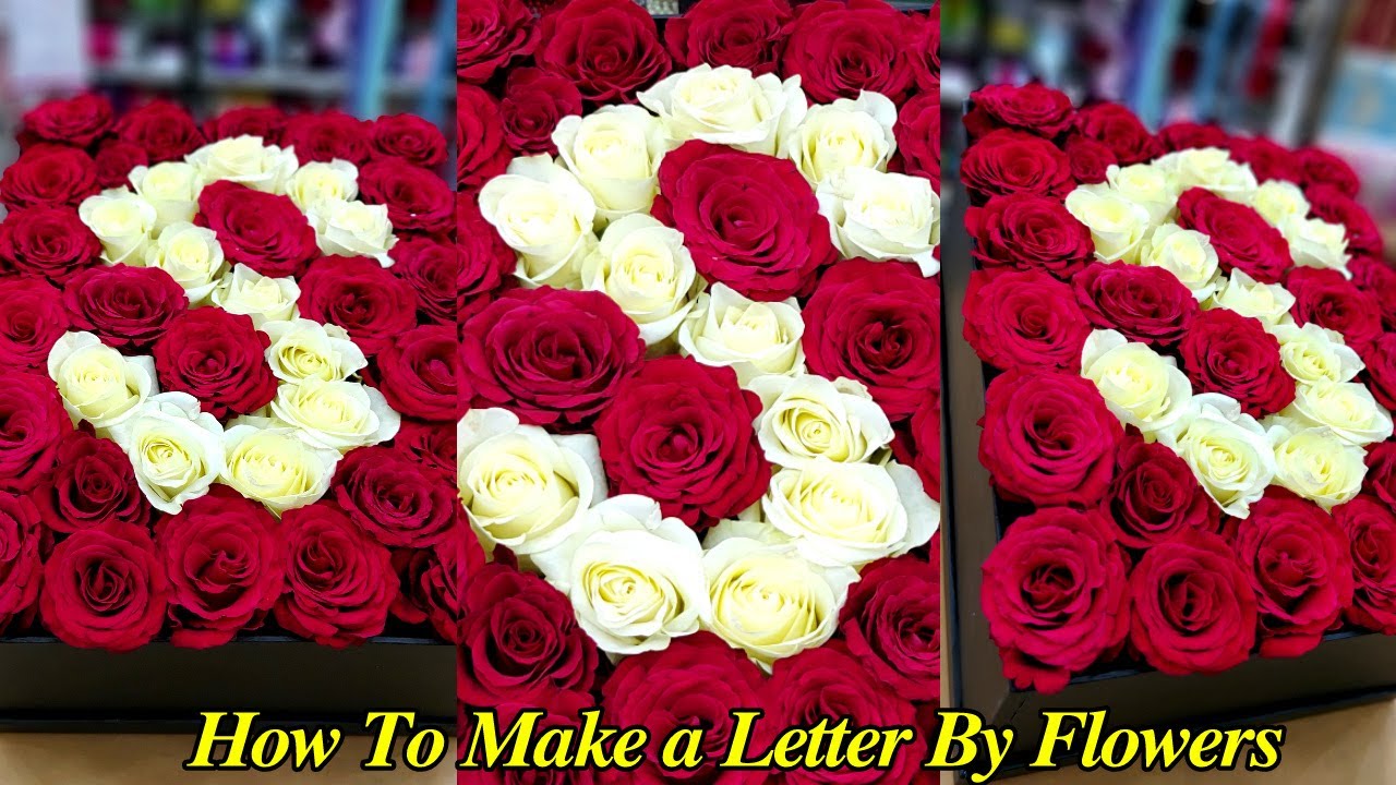 Make a Letter In a Box By Flowers | How To Make Letter By Flower | Flower Box | Dream Flower
