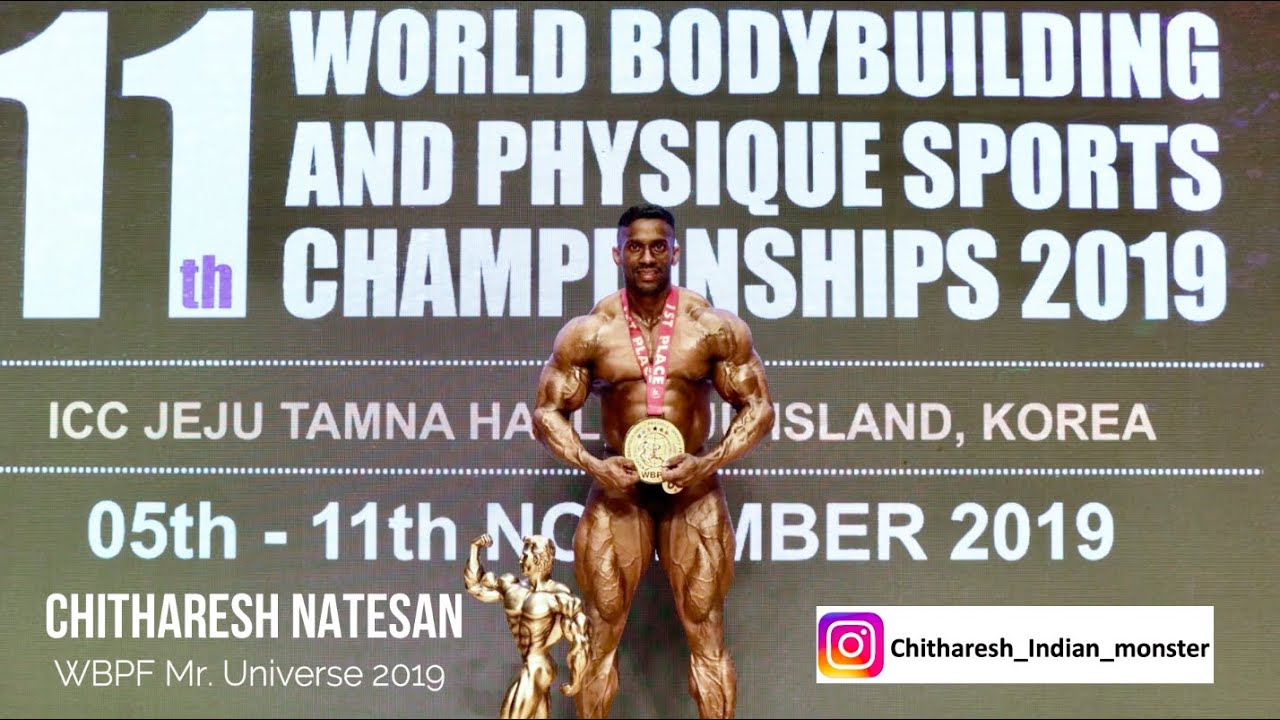 WBPF Indian bodybuilder Chitharesh Natesan road to victory as Mr Universe