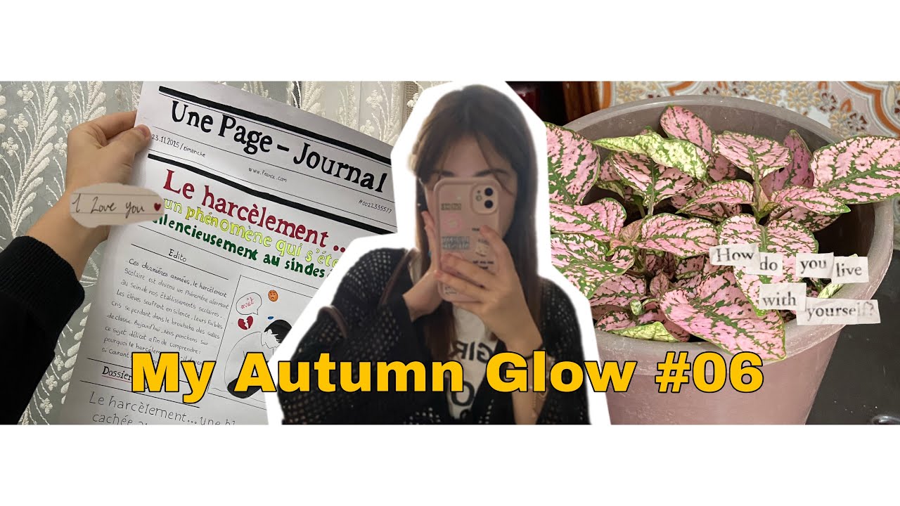 Autumn glow ep.06 يومياتي الجامعية  و دراسة في منزل ✨🩵 صنعت  journal 📚