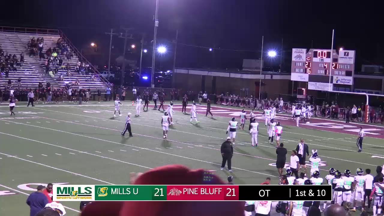 Varsity FB - Mills U Comets at Pine Bluff Zebras