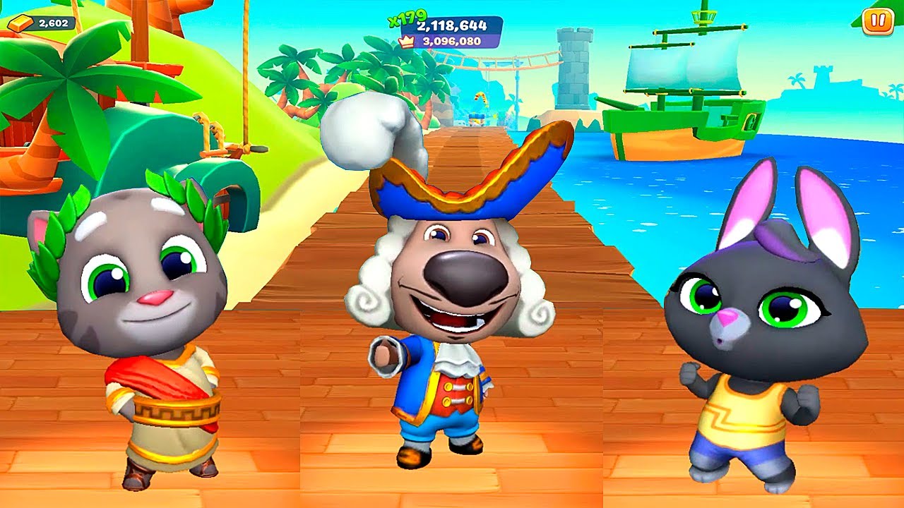 Talking Tom Time Rush – Roman Tom, Captain Ben, Becca – Who is Best? – Gameplay @TalTomTik