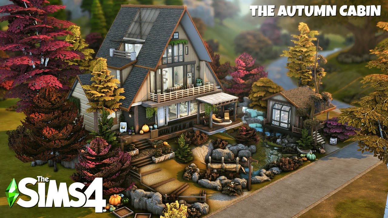 The Autumn Cabin | #thesims4 Stop Motion Build - NO CC