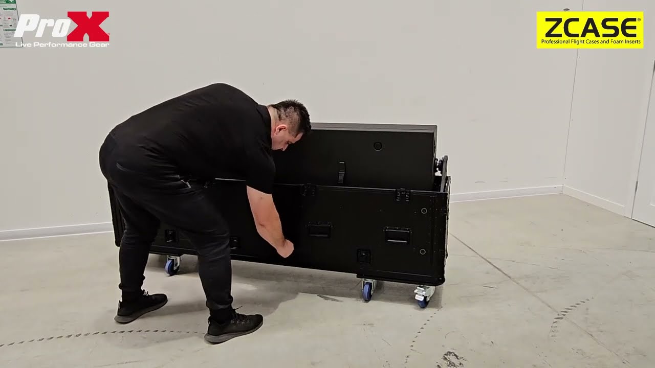 Flip-Ready Easy Retracting Hydraulic Case for 4x Pioneer CDJ3000 & V10 with Wheels by Zcase