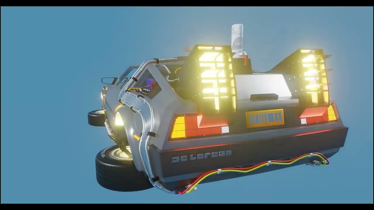 Delorean from Back to the future - 3D Animation Blender