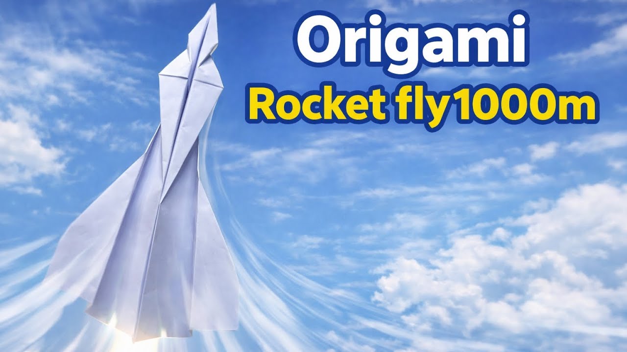 Origami Rocket Test | Paper Rocket Flies 1000m! #origami #paper #paperplane 