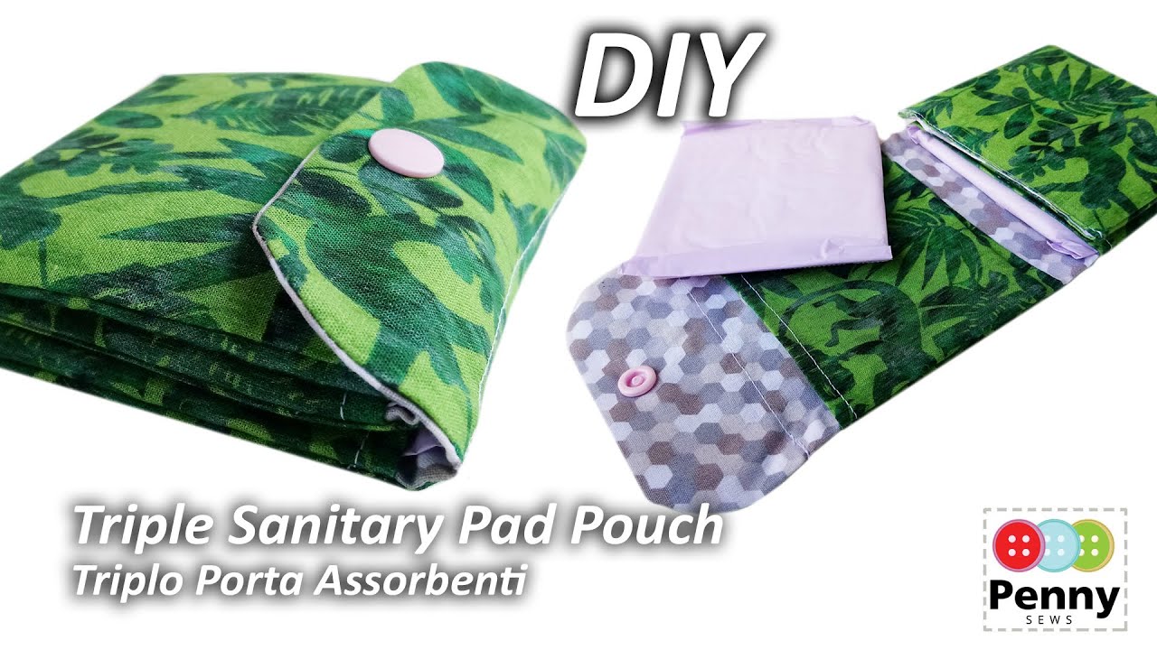 How to Sew a Sanitary Pad Pouch | Porta Absorvente  | Cucire un porta assorbenti | 卫生巾盒教程