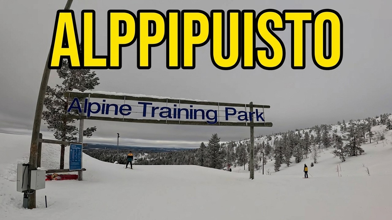 Levi Finland  Snowscoot ride from Alpine training park to Gondola