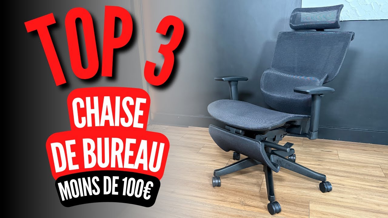 Meilleure Chaise de Bureau Ergonomique 2026 (À MOINS DE 100€)