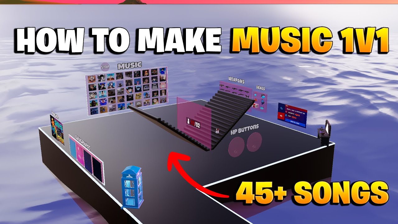How To Make A 1V1 MAP WITH MUSIC In Fortnite Creative! Full Tutorial Creative 1.0 + Uefn 2026