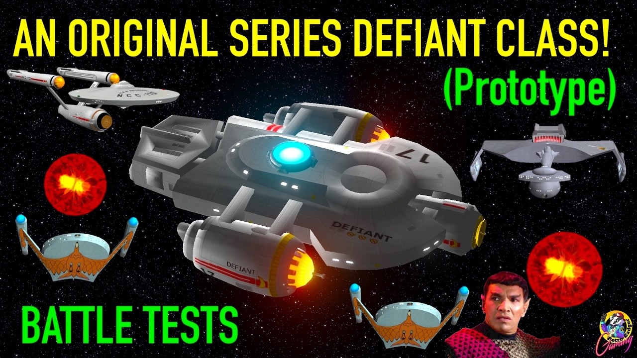 TOS Defiant Class Prototype VS Enterprise/Romulans/Klingons/Knight Class Star Trek Starship Battles