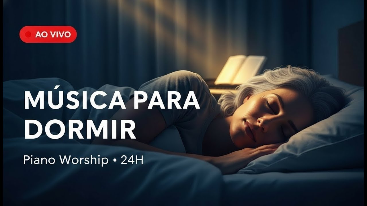Dormir Com Deus 🎹 Piano Worship Cristão Calmo | LIVE 24H