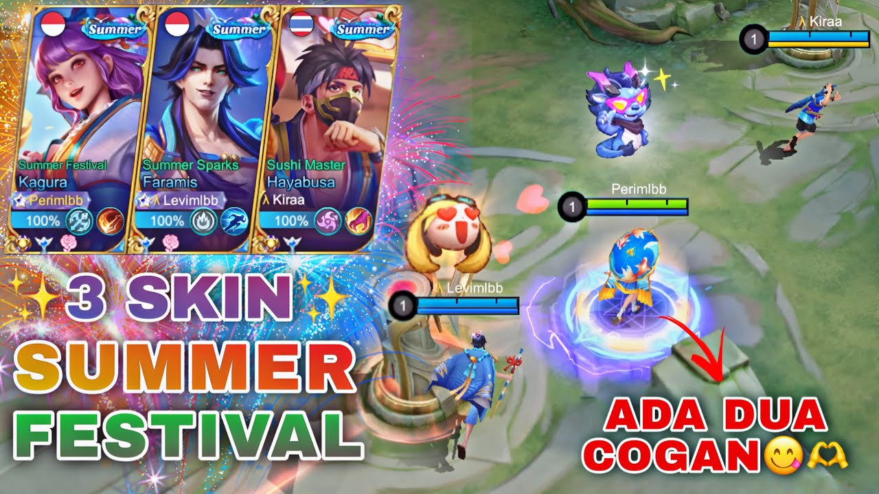 3 SKIN SUMMER FESTIVAL🎆 KAGURA, FARAMIS, HAYABUSA. CAKEP BANGET SEMUANYAA😍