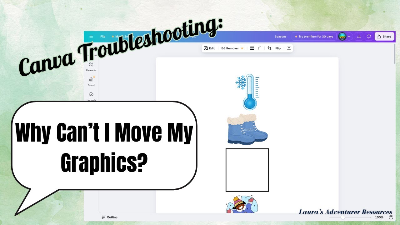 Canva Troubleshooting: Graphics Won't Move
