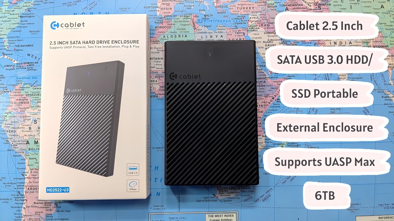 Cablet 2.5 Inch SATA USB 3.0 HDD/SSD Portable External Enclosure Supports UASP Max 6TB #indiaunboxed