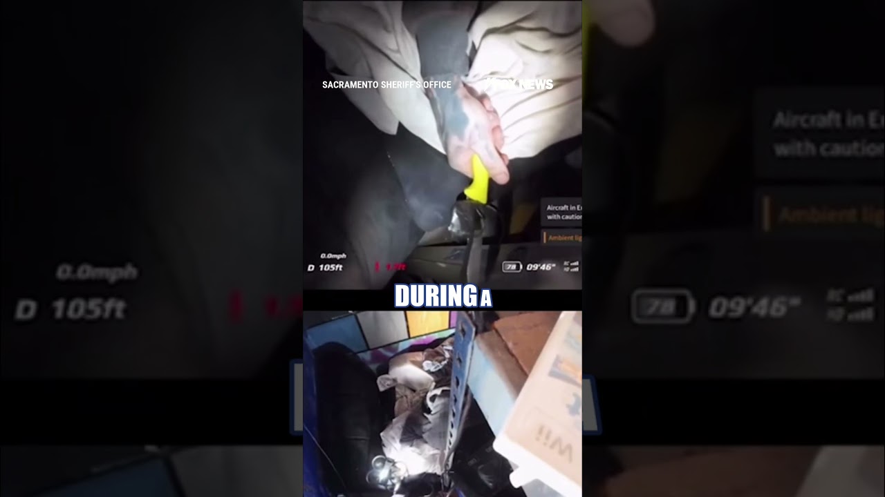 WATCH: Sacramento deputies DISARM parolee with DRONE #shorts #us #news #drone #police