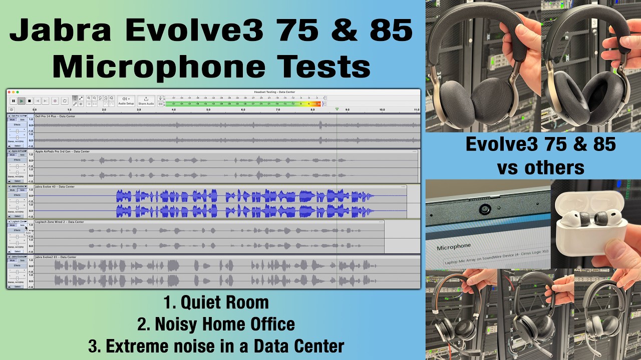 Testowanie mikrofon&oacute;w Jabra Evolve3 75 i 85 w 3 r&oacute;żnych środowiskach