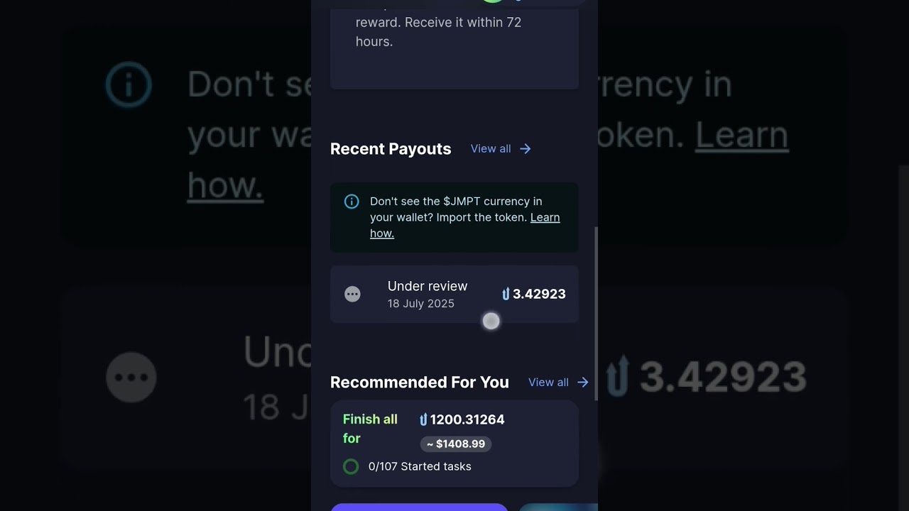 What to do when  jump task payout is under review