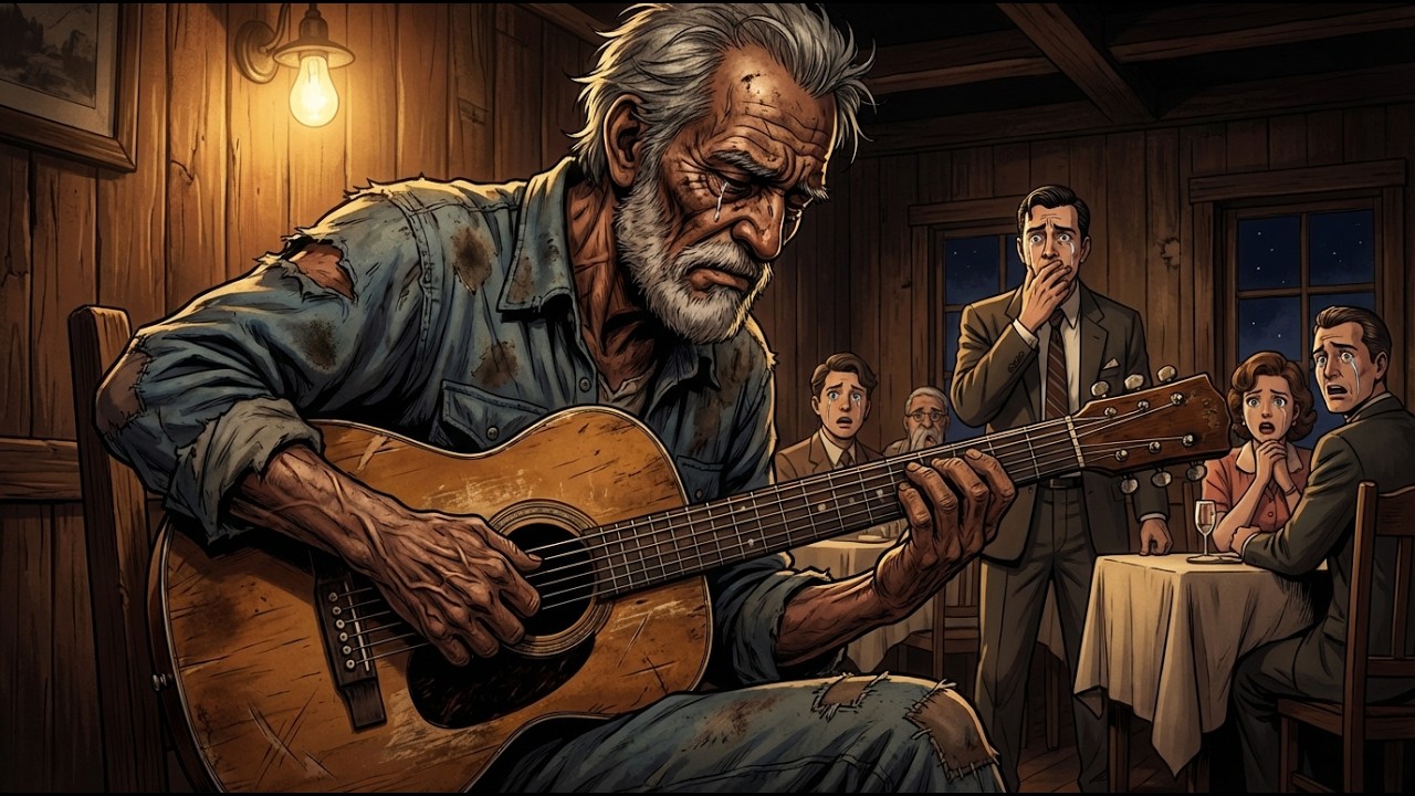 Un anciano pidió tocar la guitarra a cambio de comida… lo que pasó después dejó a todos paralizados