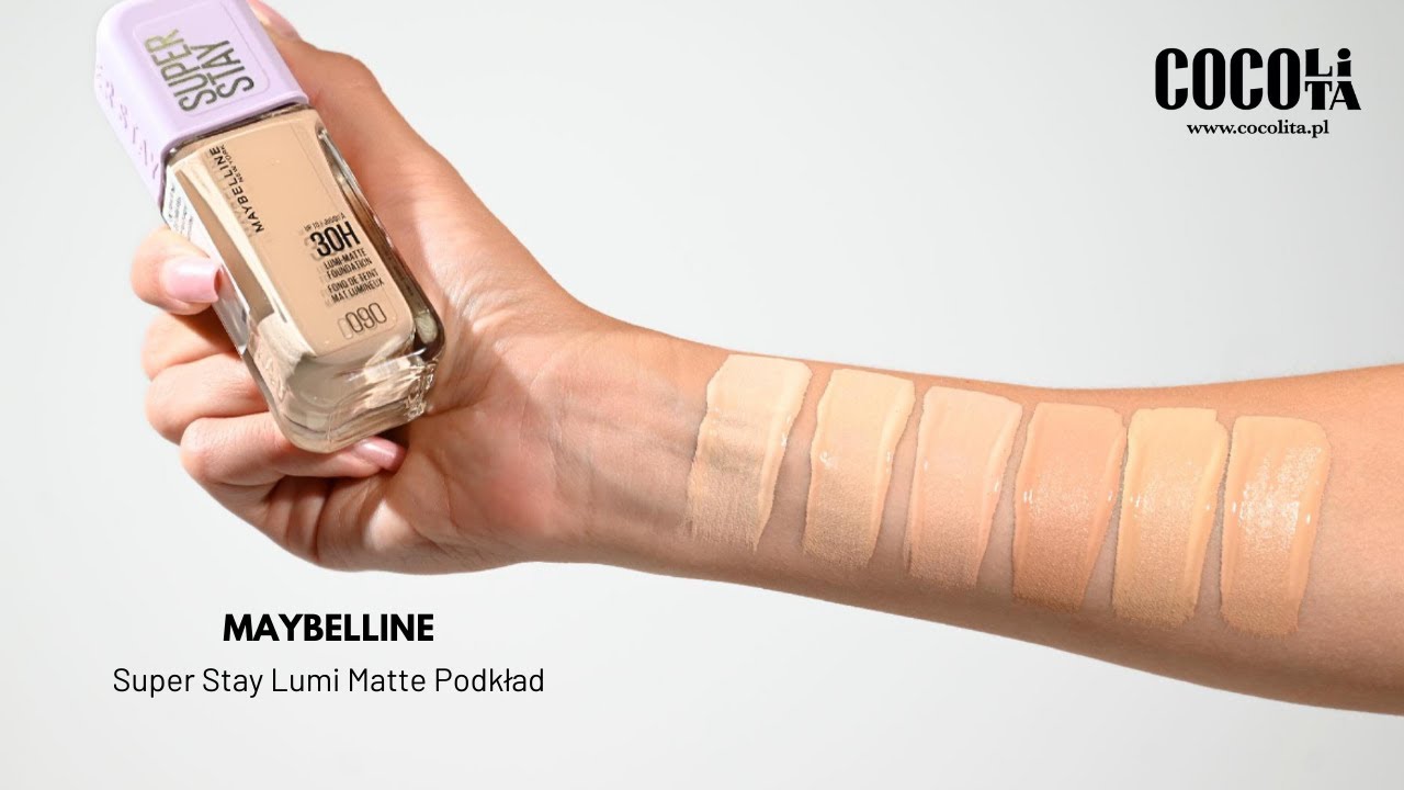 Maybelline Super Stay Lumi Matte Foundation Podkład Swatches | Cocolita