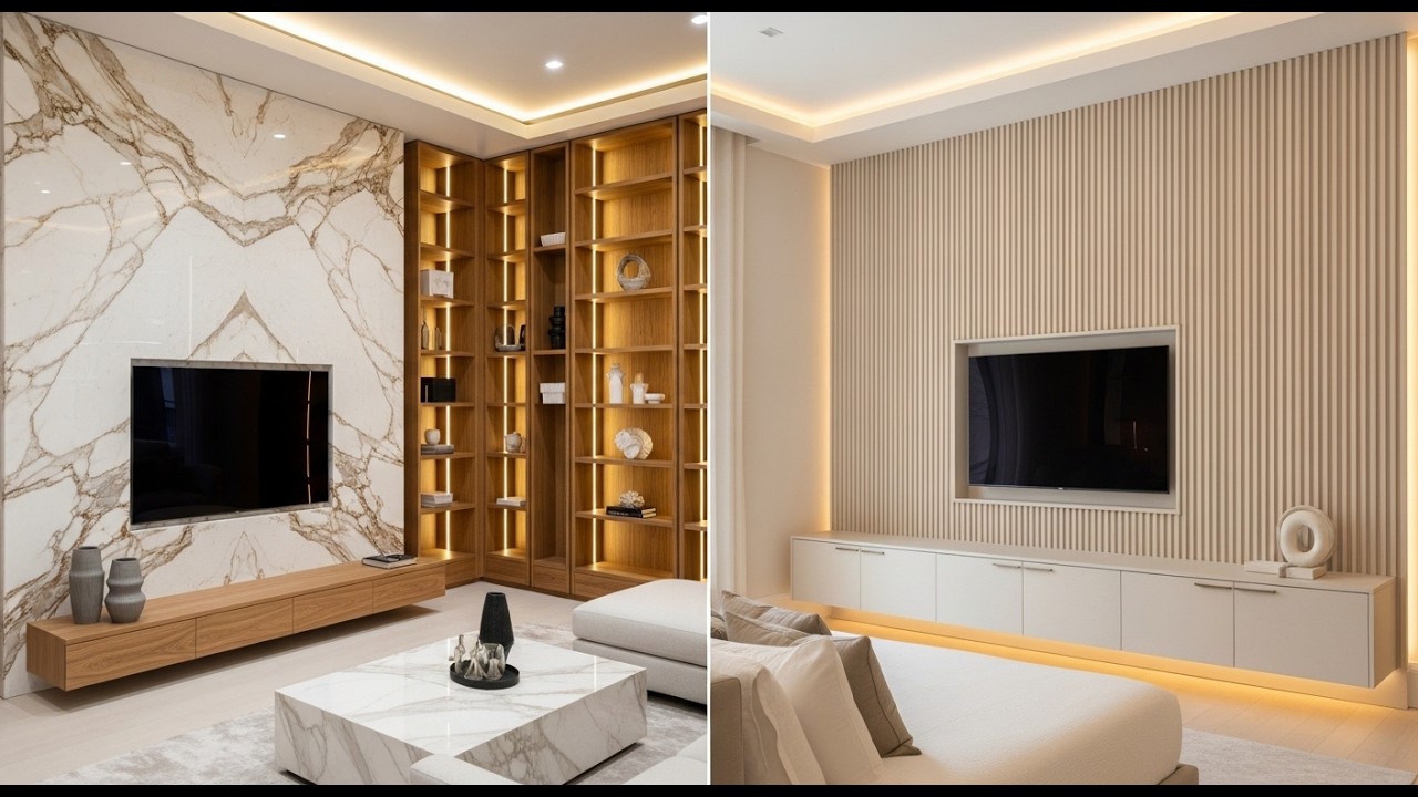 500 Trendy Modern TV Unit Design Ideas For Living Rooms 2026 | TV Wall Decoration Ideas